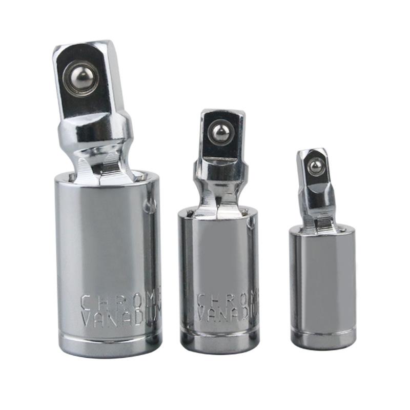 Sada univerzálního kloubu 1/4" 3/8" 1/2" Úhlová ráčna s otočnou hlavou o 360° Adaptér pro prodloužení tyče Adaptér Nářadí s ohýbatelným adaptérem