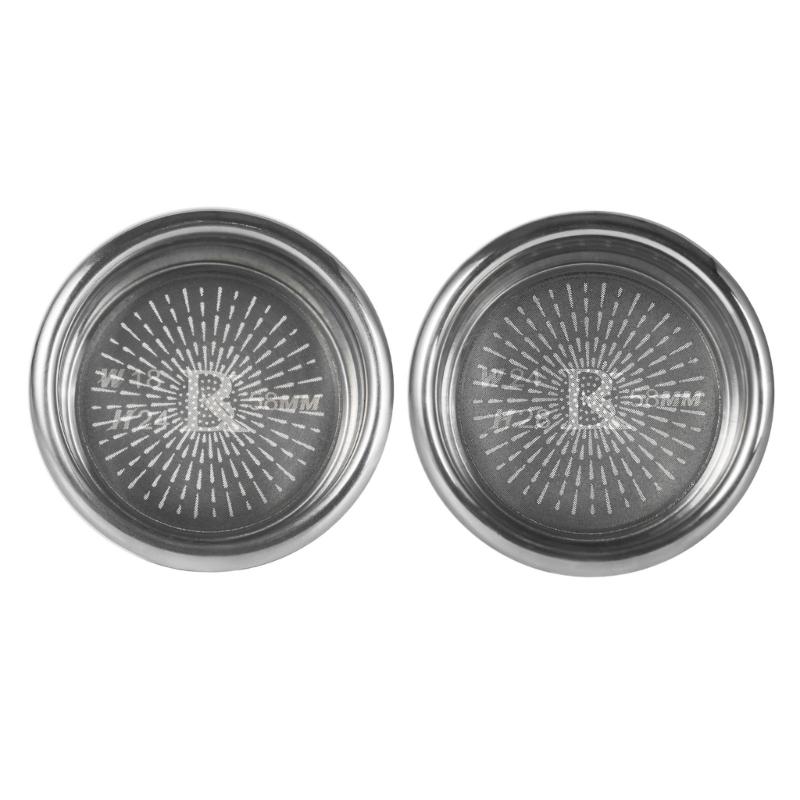 304Stainless Steel Double Layer Coffee Filter Basket 58mm Espresso Powder Bowl Coffee Grinding Accessory for Coffee