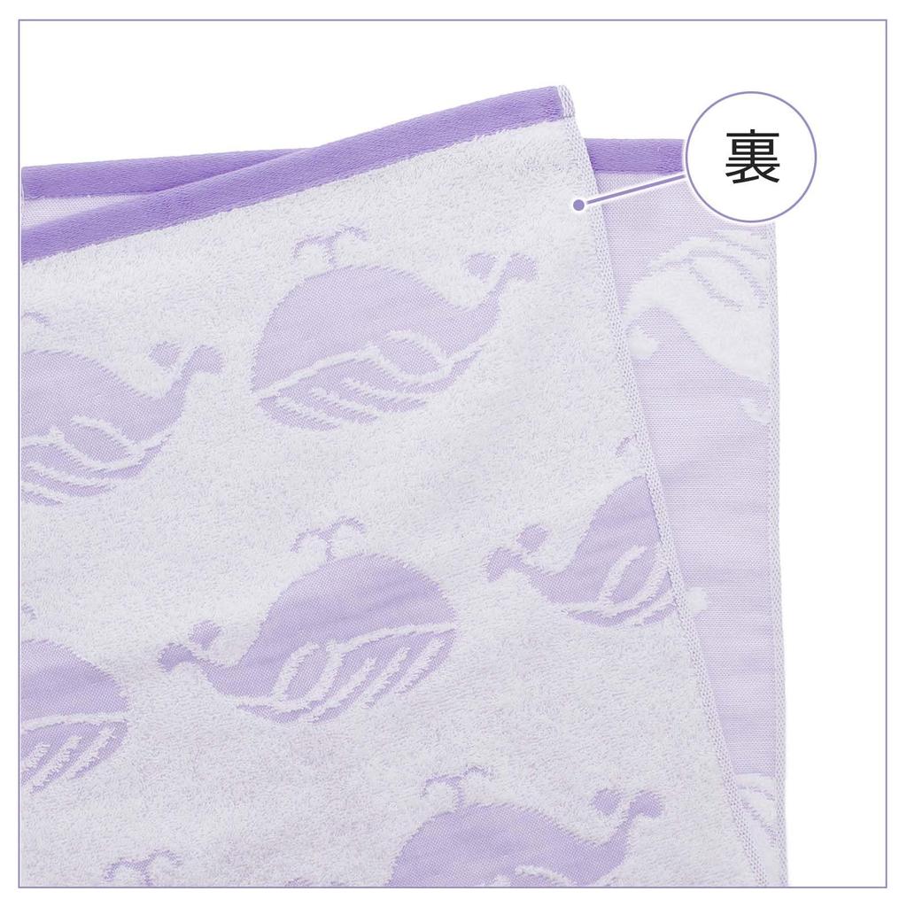 Top Factory Imabari Bath Soft and Smooth Imabari 60 X 120 Made In Purple Towel, Gauze, Towel, Whale, Approx. Cm, Japan,