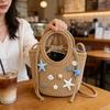 Grass Weave Handbag For Women Small Bucket Style Casual Summer Beach Accessory