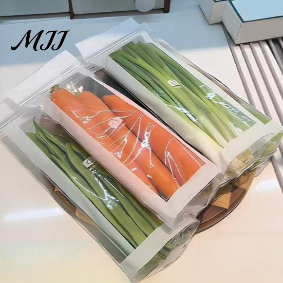 Food Grade Freezer Safe Bags Thick Double Seal Storage Bags, Reusable Long Sealed Clear Food-Grade Plastic Sustainable Kitchen Organization Tools for