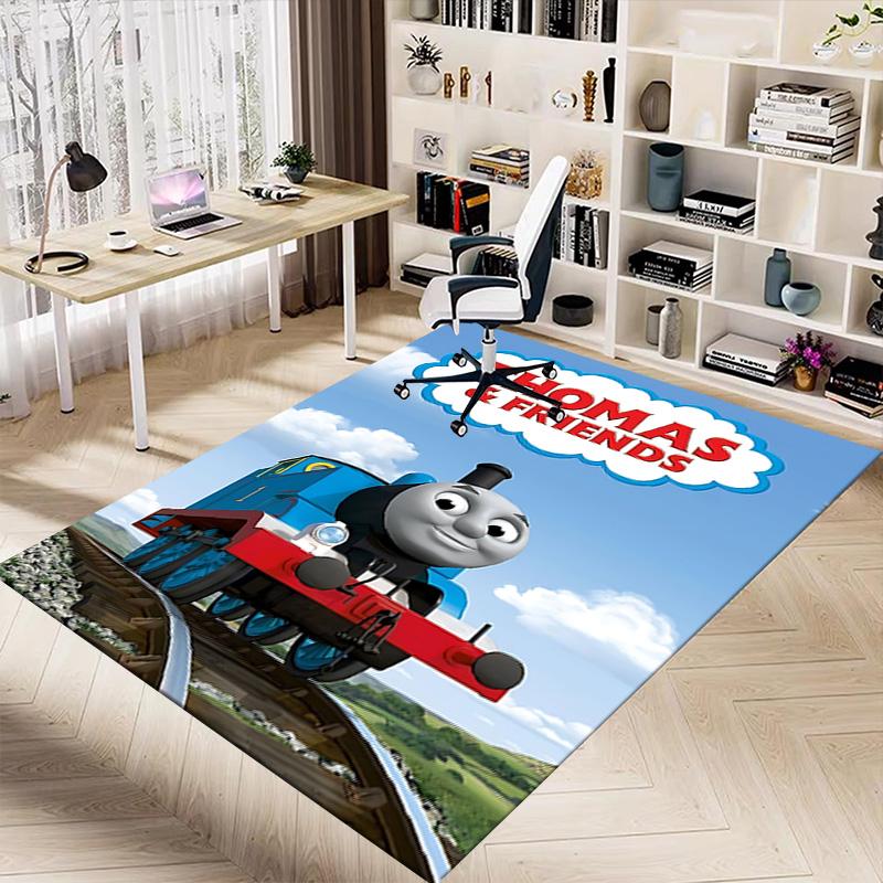 1pc Thomas Friends Adventure Carpet for Playroom Bedroom Living Room Sofa Home Decor,kids Game Area Rug Non-slip Floor Mat Y73040