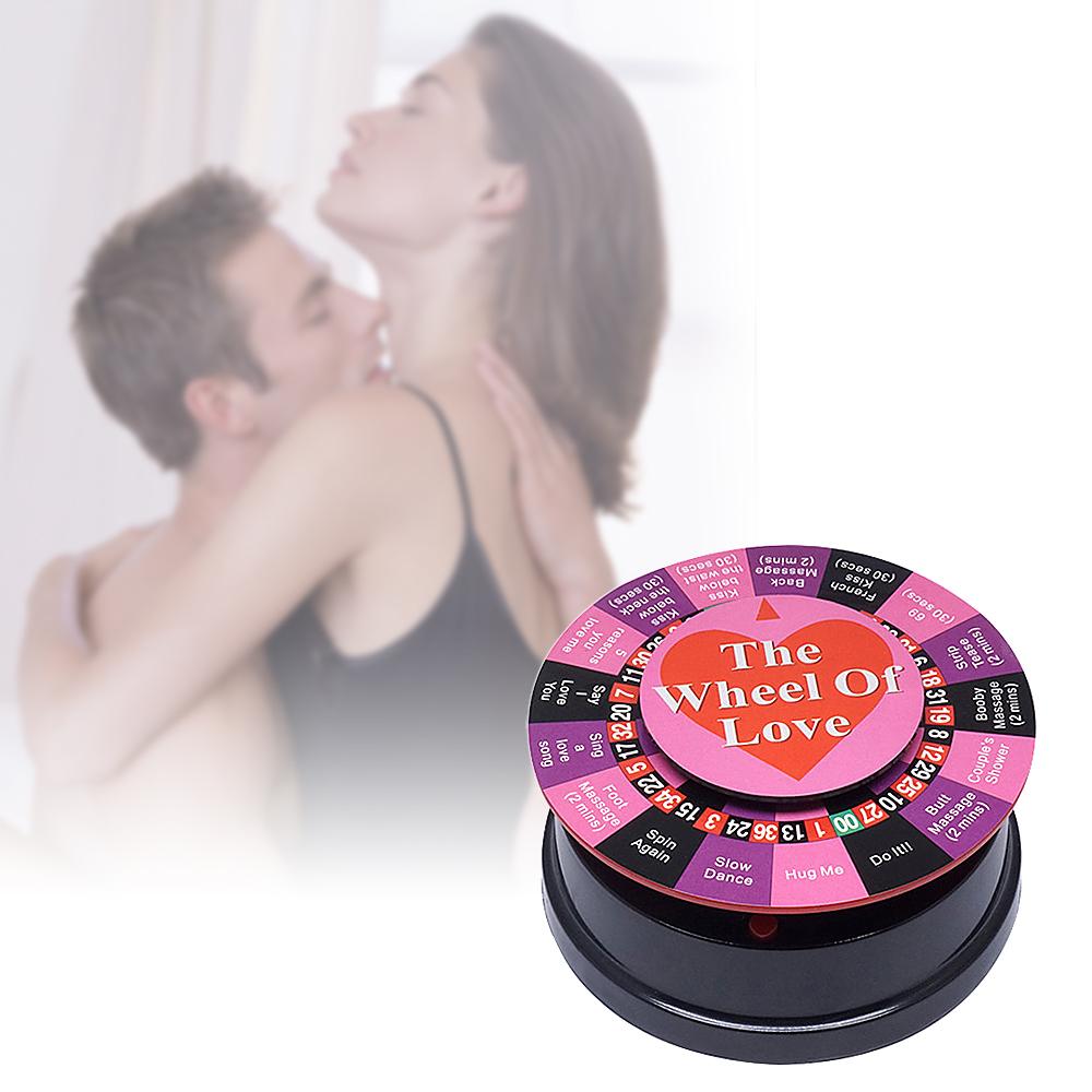 Mini Wheel of Love Wheel of Fortune with 17 Ways for Playing Games Portable Party Game Gift Set