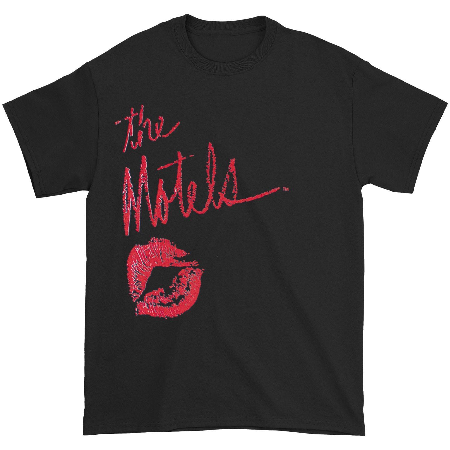 Mens Motels Red Lips T-shirt Small Black XXXXL