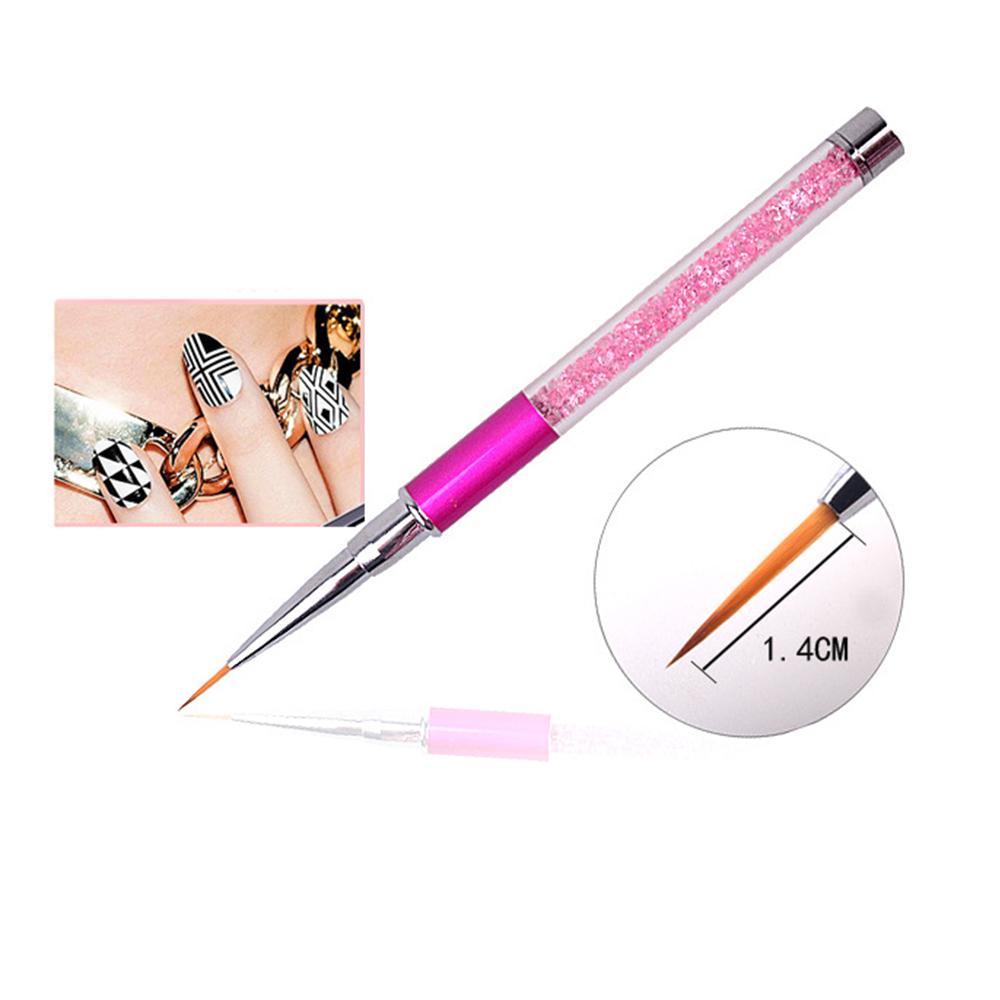 Professional Light Acrylic Nail Brush Diamond Gel Lacquer Carving Pen Nail Art Liner Painting Brush
