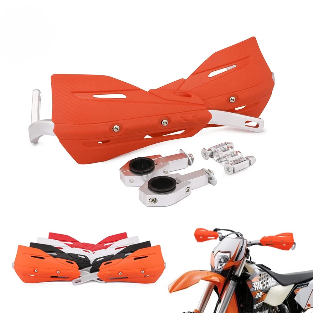 ZSADZS Motorcycle 22mm 28mm Handguards Handguard Protectors Kawa SXSXFKLX KX KXF YZ YZF CRCRFRMZ Dirt Bike Enduro Supermoto (Orange)
