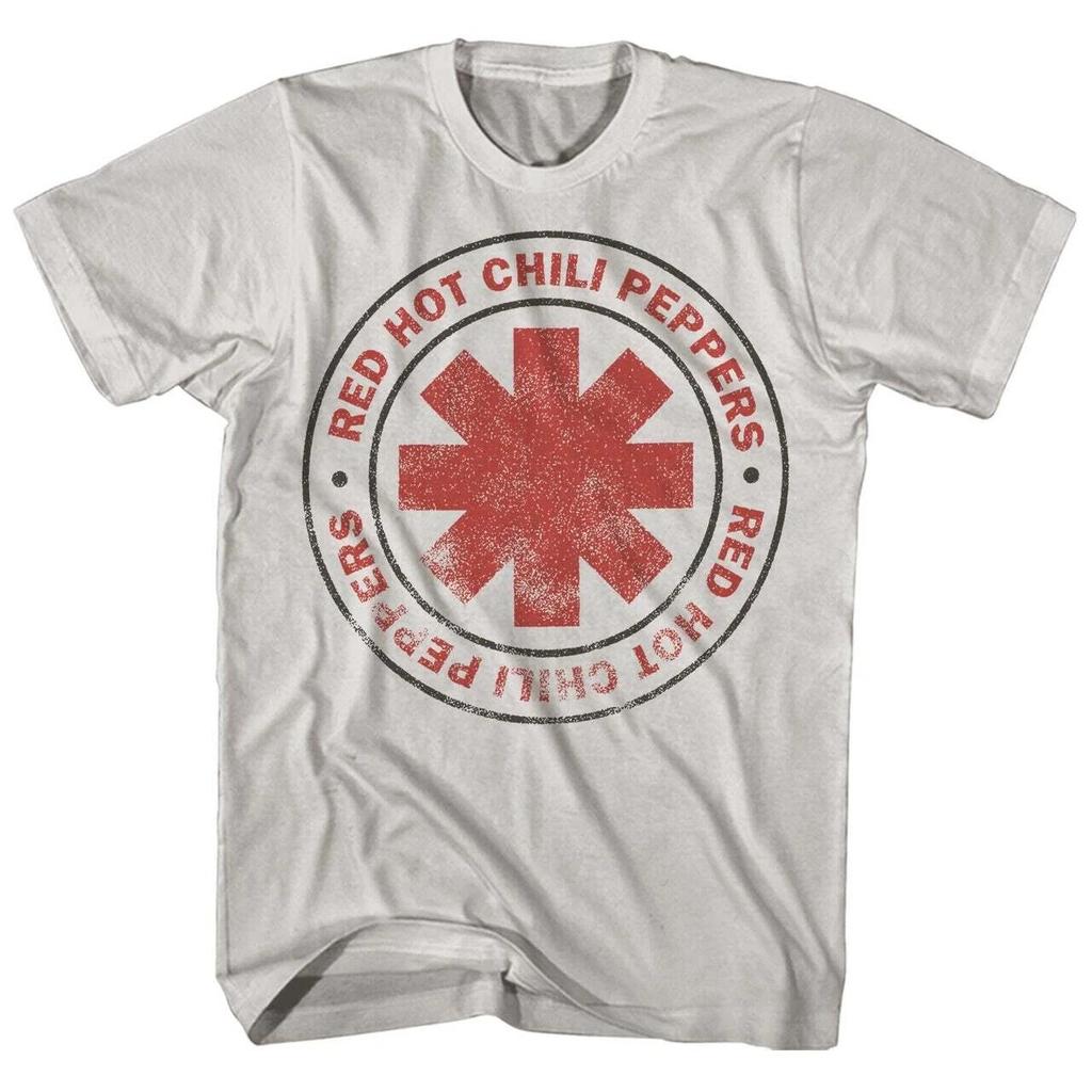 Red Hot Chili Peppers Logo w stylu distressed Męska koszulka Rockowa Klasyczna Koszulka Nowa Biała