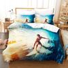 3D Printed Surfing Summer Bedding Set Down Quilt Cover With Pillowcase Double SIngle King