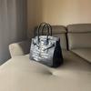 Borsa Classica Platinum Atmosferica da Donna Faccia Lucida Senza Spalline Foro Spalla Modello Grande Capacità Borsa a Mano Singola a Tracolla