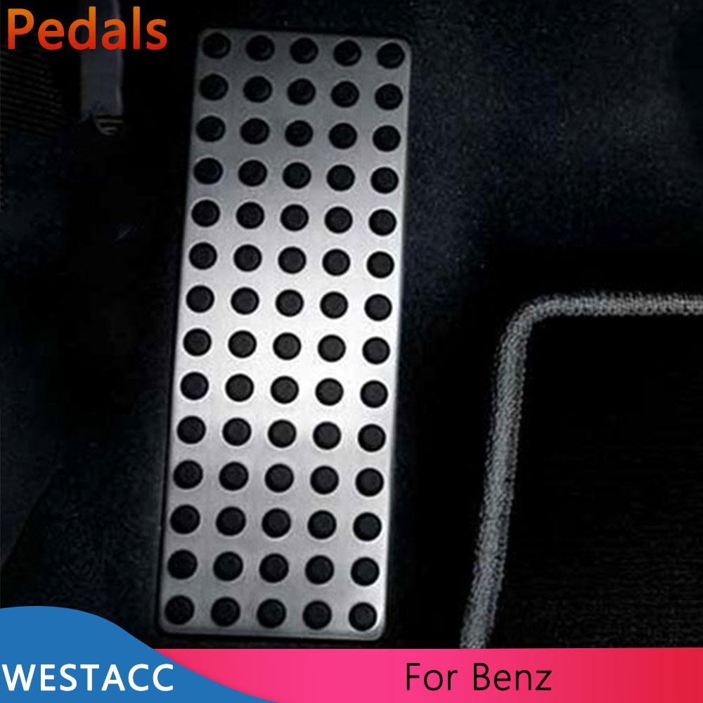 Edelstahl Auto Dead Pedal Fußstütze Pedal für Mersedes Benz ABCES CLS SLK CLA GLA GLC GLK ML G GL LHD