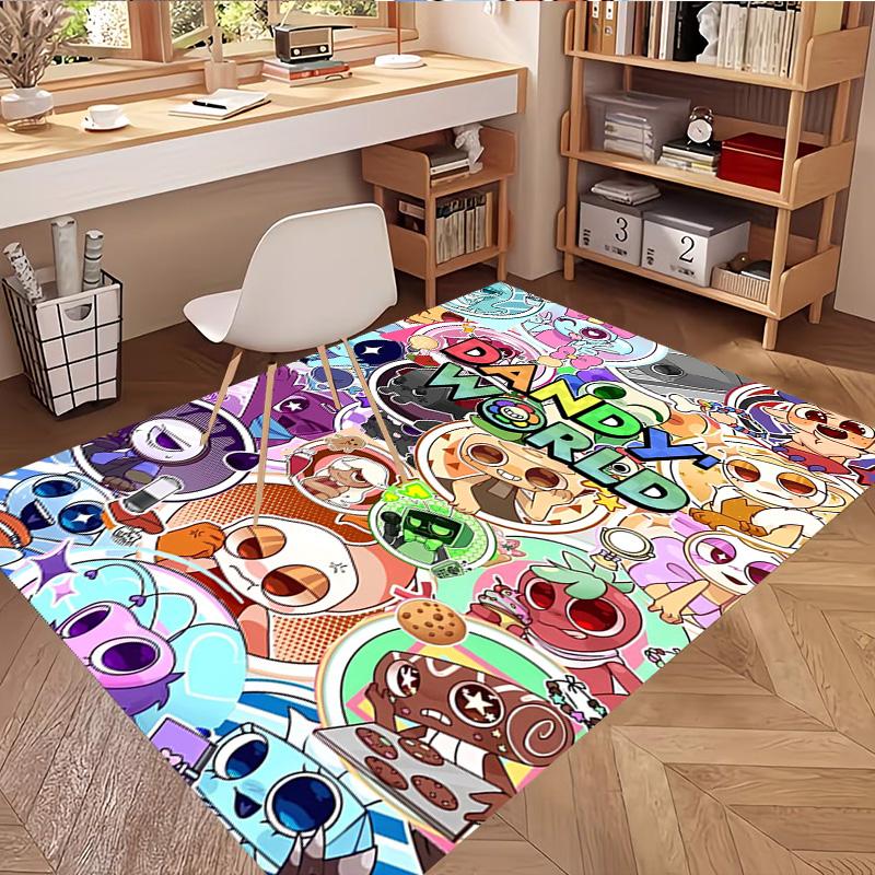 Dandy's Wereld Print Vloerkleed, Wasbaar Vloerkleed, Voor Entree Slaapzaal Wasruimte Kantoor Studeerkamer, Woondecoratie Verjaardag Kerstcadeau