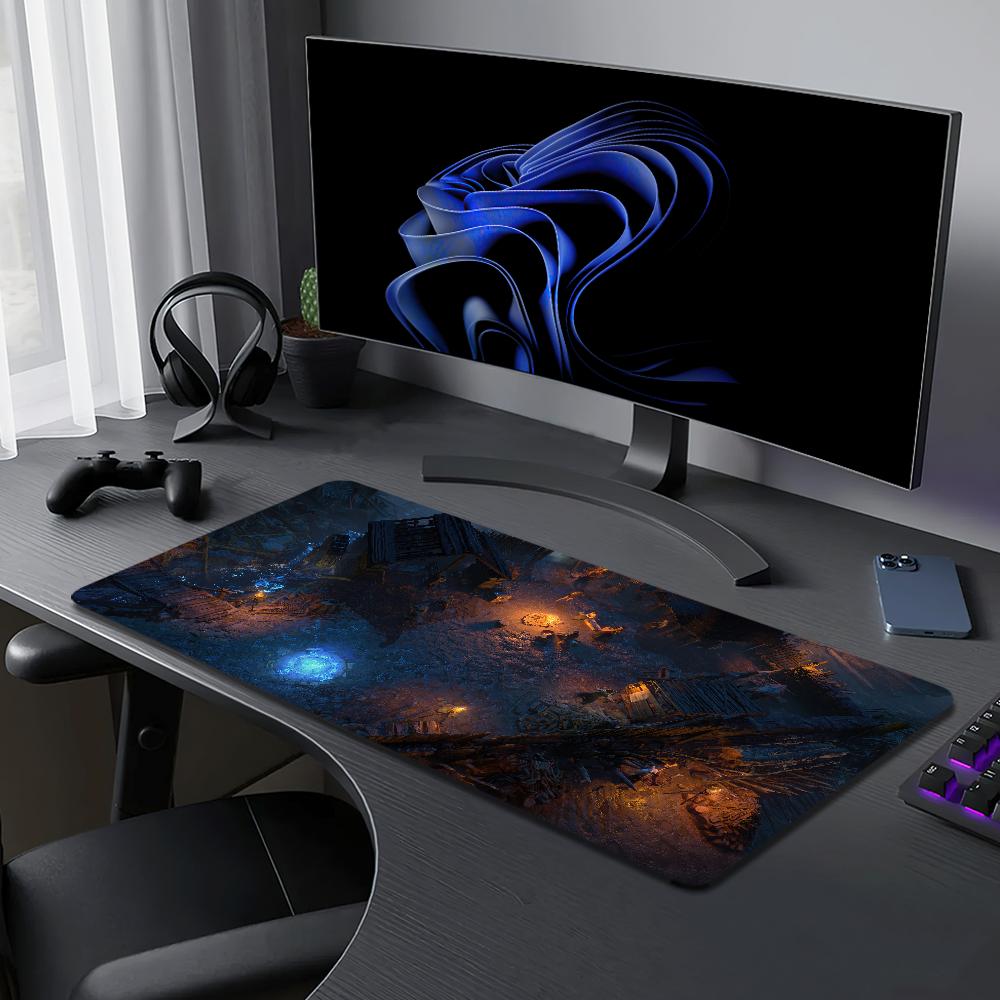 Tapis de Souris Tapis de Bureau Grand Antidérapant Anti-effilochage Clavier Ergonomique Bureau Caoutchouc PC Maison Personnalisé Jeu P-Path of Exile 2