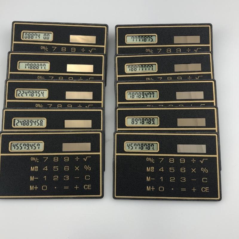 Thin Solar Power Pocket Calculator 8 Digit Lightweight Design Easy To Carry For Accountants Students Professionals