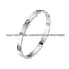 Cross-border Titanium Steel Gold Bangle with Zircon for Couples