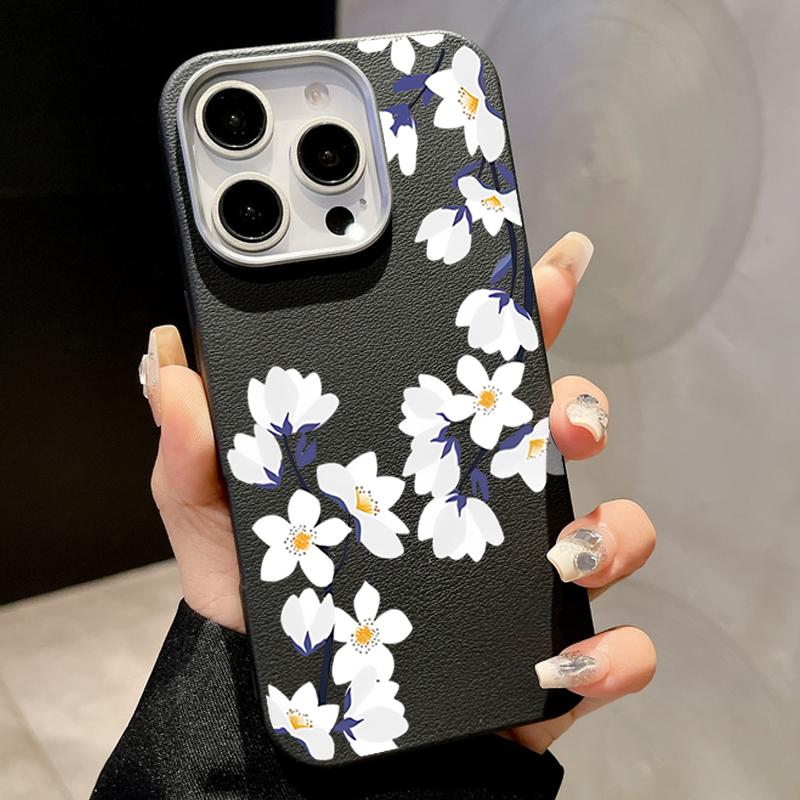 

Flowers Floral Case For iPhone 16 Pro Max Cases for iPhone 15 14 13 Pro Max 16e For Magsafe Wireless Charge Magnetic Phone Cover iPhone 16 чорний