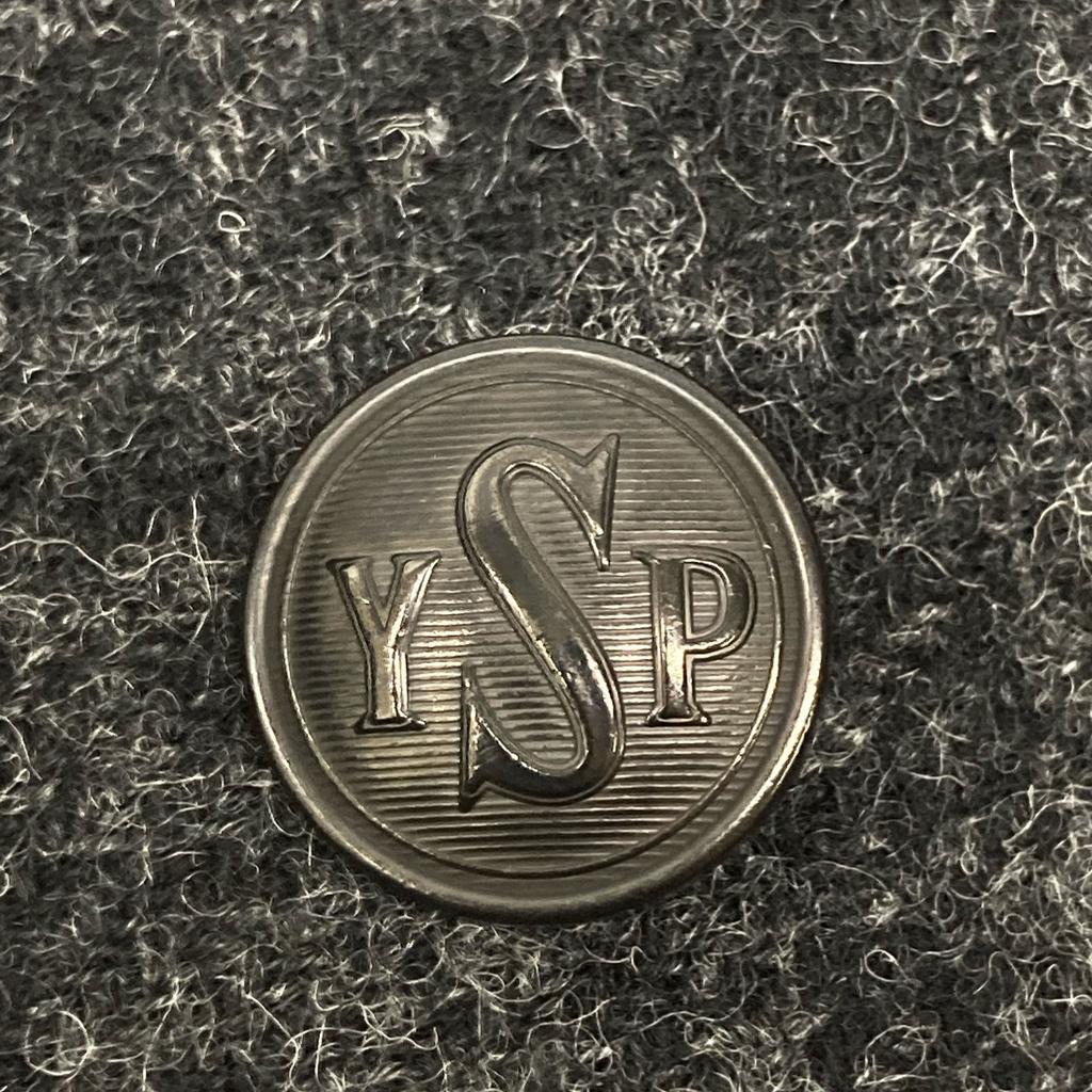 Y's Pink [TAKESHI KOSAKA by] YR-C40-137 Grey double-breasted peak lapel coat coat 1 grayUsed