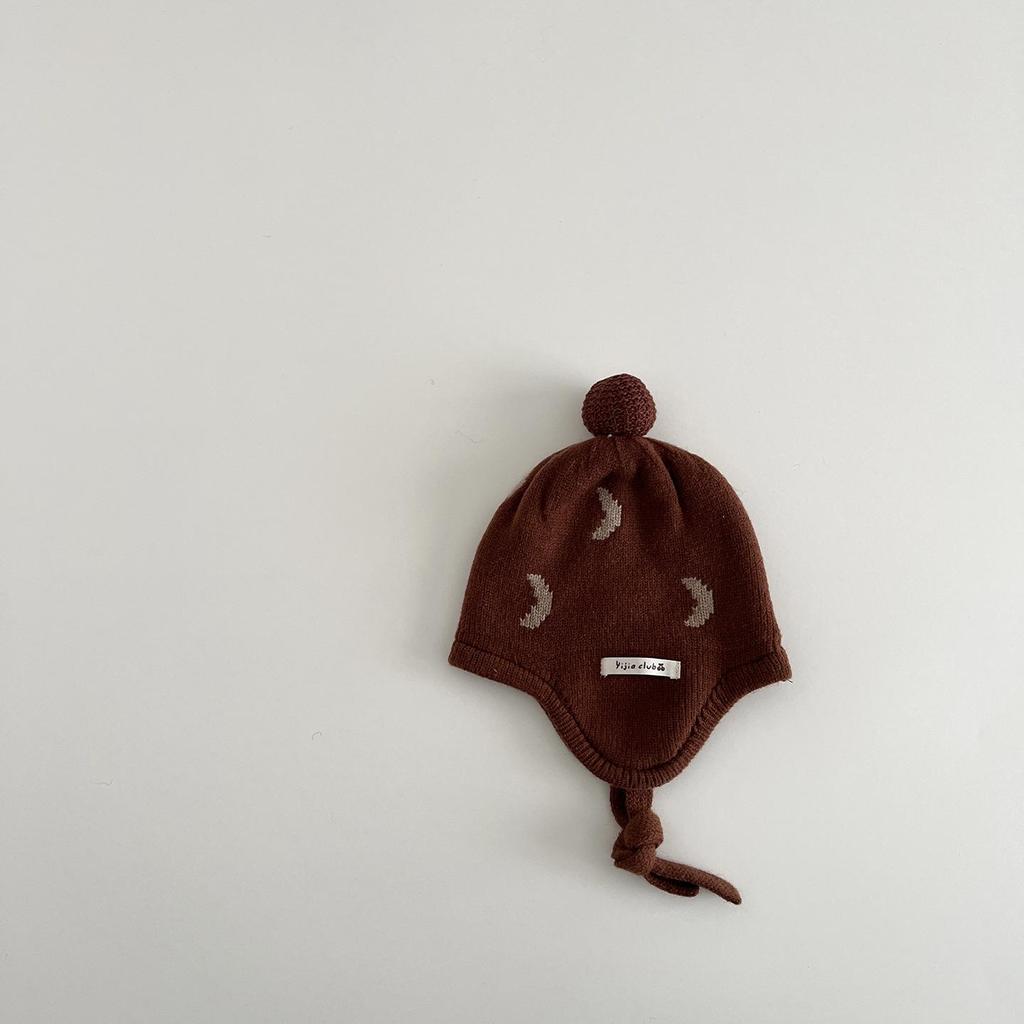 Stylish Korean Wool Knit Baby Hat with Ear Protection - Warm & Trendy Winter Hat for Boys & Girls