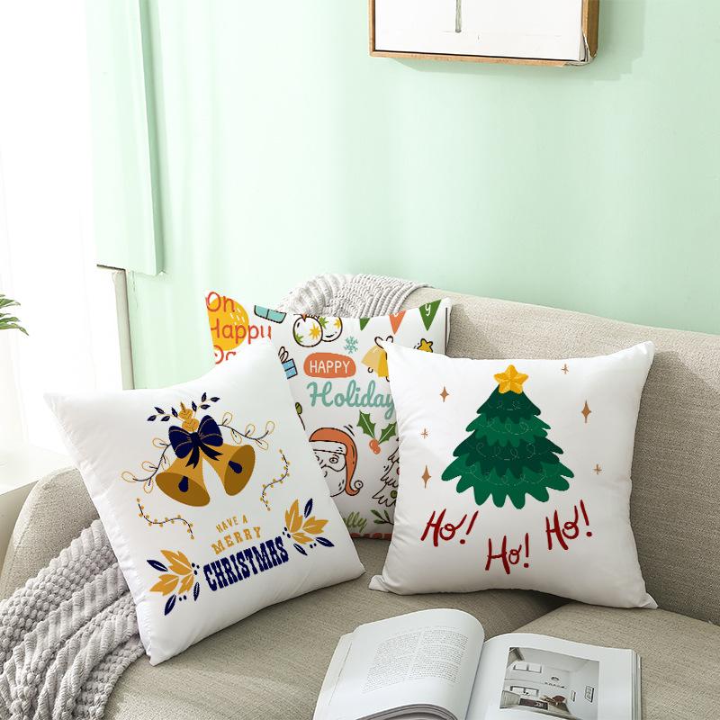 New Nordic Print Christmas Pillow Cover Cartoon Christmas Series Sofa Cushion Cover Home