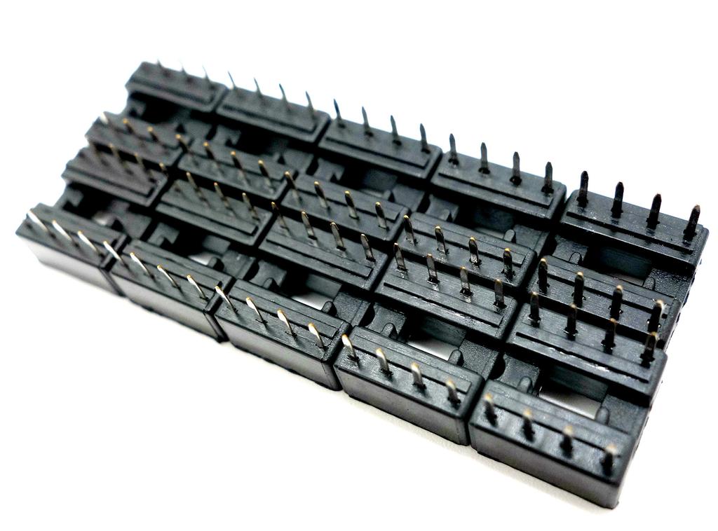 Audio Fan IC Socket 8 Pin Flat Pin Pack of 10