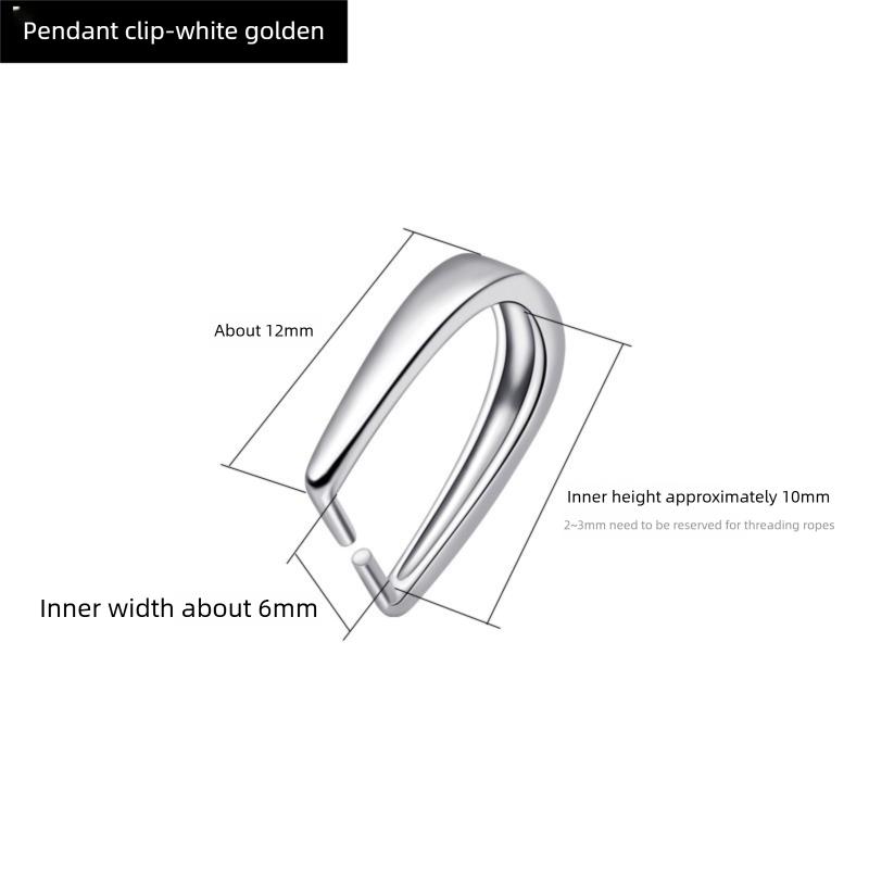 XD p2907 S925 silver peace buckle clip buckle Small jade pendant Silver accessory diy buckle 925 SILVER