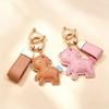 PU Leather Goat Keychain Handmade Animal Keychain Sheep keychain  Zodiac Year of the Sheep Gift