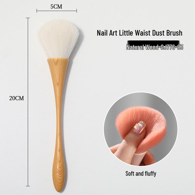 Fluffy Soft Bristle Nail Art & Makeup Brush - Long Handle Small Waist Design