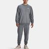 Under Armour Rival Fleece Sweatshirts Men's Gray Crew Neck Thickened Regular 1382295-012