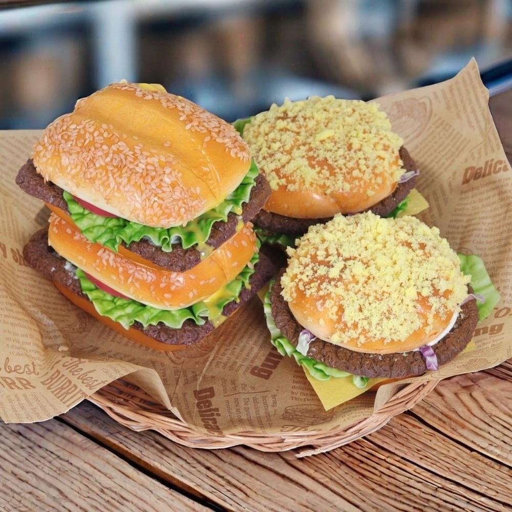 Simulation Artificial Hamburger Realistic Fake Bread Fake Hamburger  Shop Window Display