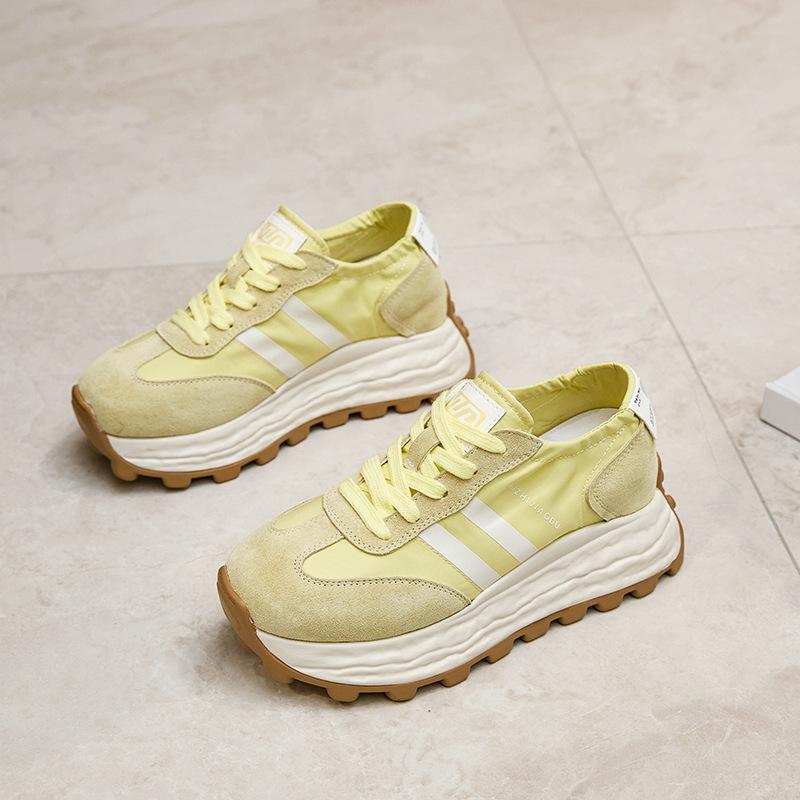 Inner Heightening Platform Retro Dad Shoes Women's Spring New Sports Shoes Casual Shoes German Training Shoes Forrest Gump Shoes