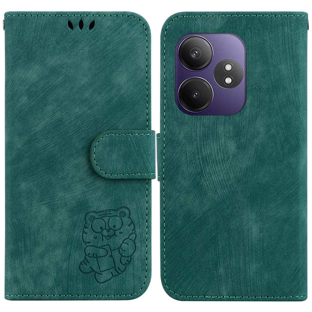 For Realme GT Neo6 SE 5G/GT 6 5G/6T 5G/Neo6 5G Wallet Case Tiger Imprint Leather Protective Phone Cover