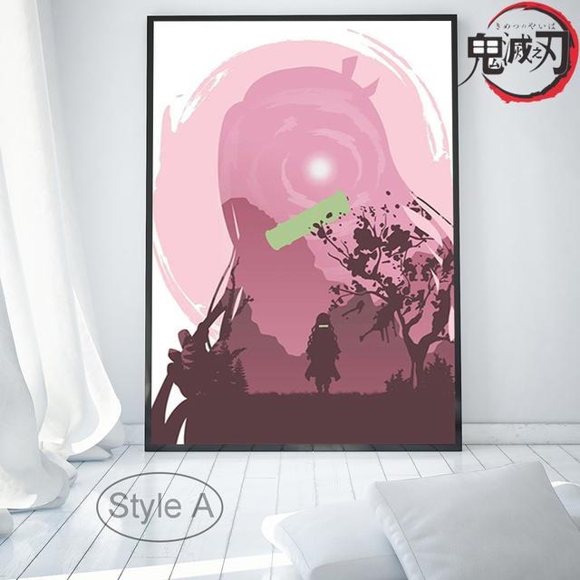 Anime Demon Slayer Poster Wall Art Canvas Painting Tanjirou Inosuke Zenitsu Print Picture Home Bedroom Living Room Decor Cuadros