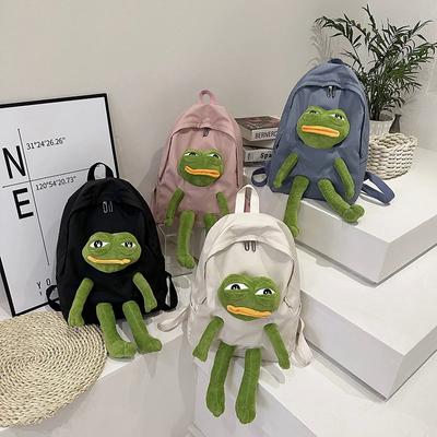 Three-dimensional Frog Doll Backpacks Women Oxford Bagpack Male Rucksack Shoulder Bag For Teenage Girl School Bag Mochila Bolsa
