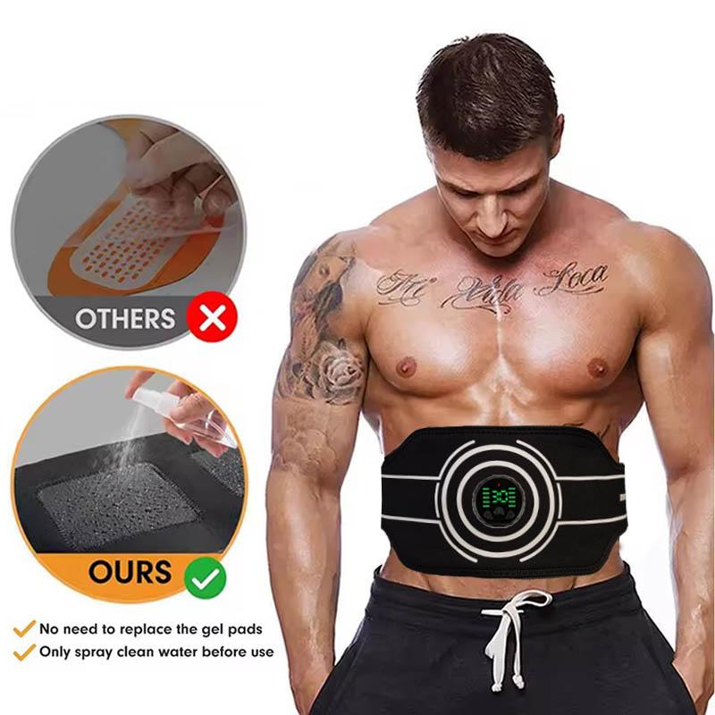 116Cm Electric Muscle Stimulation Abdominal Toning Belts Waist Massager Ems Muscle Toner Body Weight Loss Fitness Equiment Usb