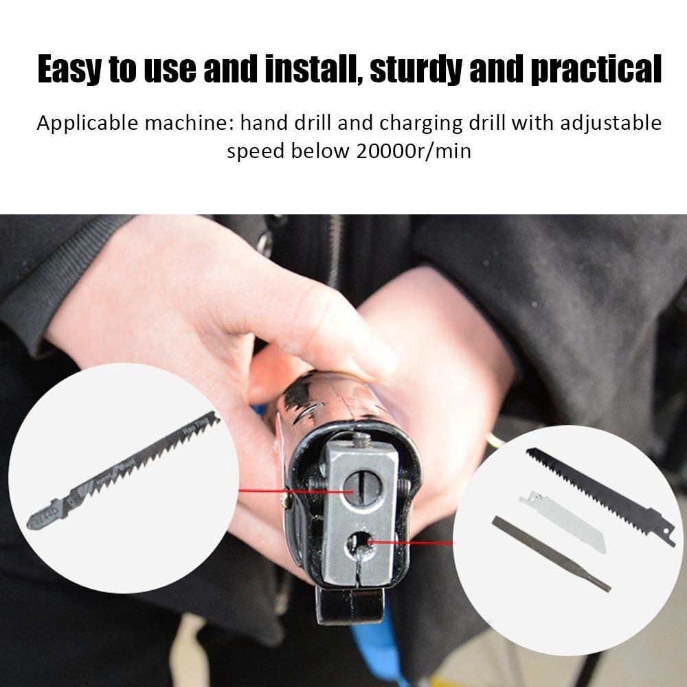 Electric Multifunction  Reciprocating Saw Attachment Change Into Reciprocating Saw Jig Metal File for Wood Metal Cutting New