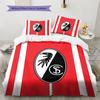 SC Freiburg Pattern Bedding Quilt Set  Home Decoration  Gift (1 * Duvet Cover + 2 * Pillowcase  Without Core).xwn