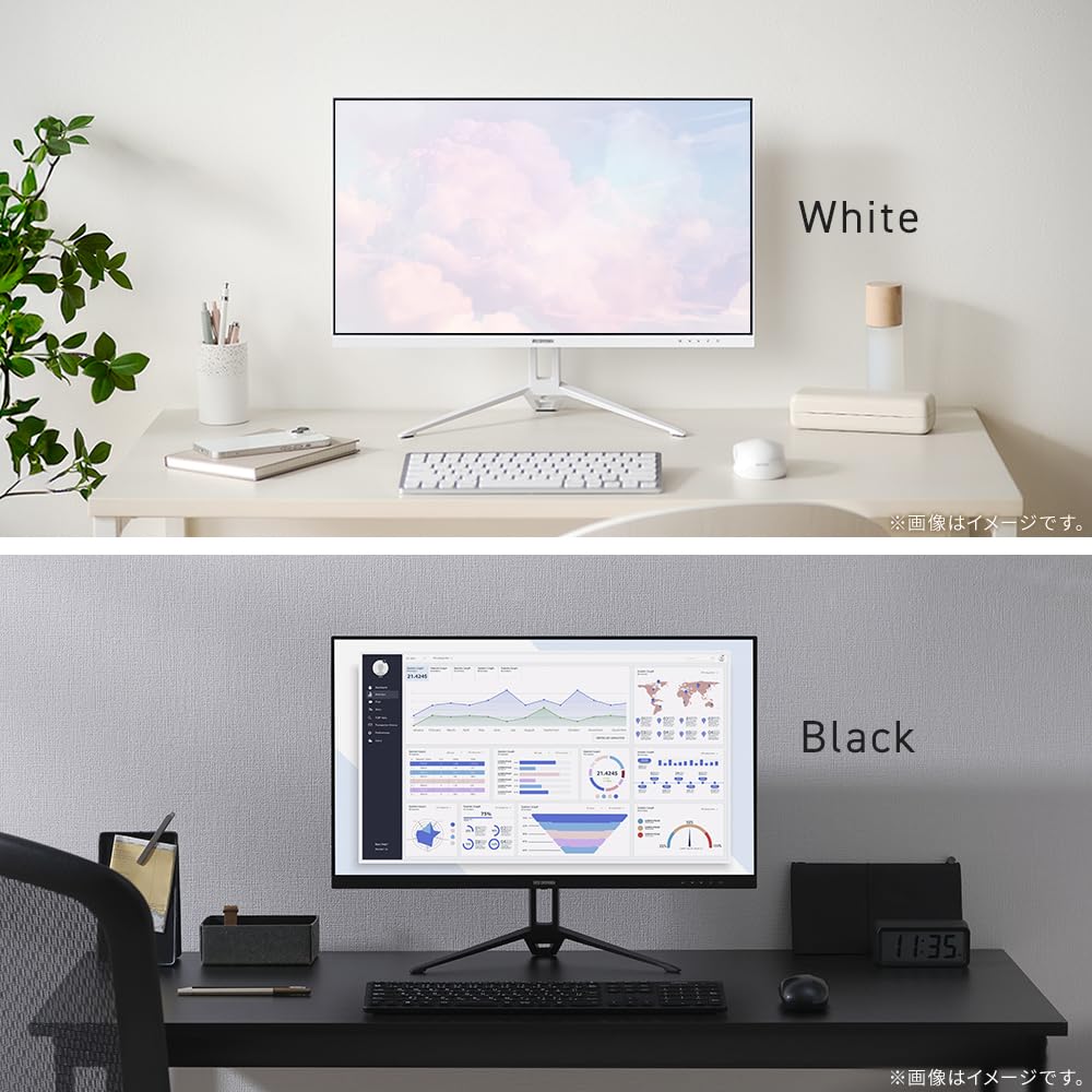 Iris Ohyama Full HD x Made in VA 100Hz Flicker Matte Black DT-IF235S-B 24-inch (1920 1080) Monitor, Japan, Panel, Built-in Speakers, Reduction, Type,