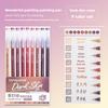 Languo 198/9 pcs/set Drawing Highlighter Morandi Gel Pen Art Markers Soft Color Painting Pen Students School Supplies Stationery