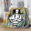 Games Dollar Monopoly Cartoon Money Soft Blankets,Keep Warm Throw Blanket Comfortable Blanket for Picnic Beds Sofa Home Bedroom