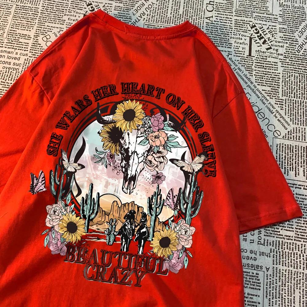 

Она носит свое сердце на рукаве Одежда Мужская летняя креативная футболка с круглым вырезом Дышащая футболка Свободные хлопковые футболки Мода XXXXXL армия зеленый