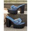 Women's Sandals, Flip-flops, Season Fish-toe Platform Size-large High-heeled Shoes