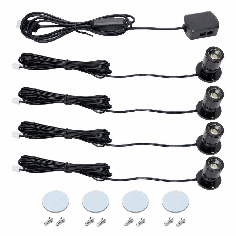 4 Pack 360 Degree Rotating Accent Light 200LM Display Light Mini Spot Light Indoor