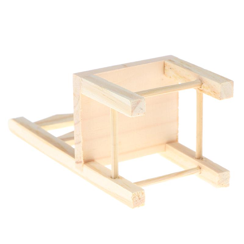 1:12 Dollhouse Furniture Miniature Wooden Kitchen Chair Kids Pretend Play Toy