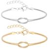Minar Handmade Hollow Out Knotted Herringbone Chain Link Bracelets for Women 14K Real Gold Plated Copper Every Day Accessories