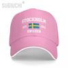 Baseball Cap Sweden EST Stockholm Capital Unisex Women Unisex Hip Hop Sandwich Caps Snapback Golf Hat Fishing