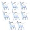 Set of 8 Festives Reindeers Hanging Baubles Tabletop Decoration Deer Shaped Figurines Ornament Holiday Accessories