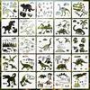 Estênceis de Desenho Reutilizáveis de Dinossauro de 6 Polegadas para Pintura, 25 peças Modelo de Artesanato DIY para Pintar em Móveis, Tela, Parede, Decoração de Casa