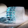 Sky Blue Hand-Carved Edo Kiriko Glass Cup 320ml New Style - Yu Lan (Jade Blue) Japanese Traditional Crystal Whiskey Glass