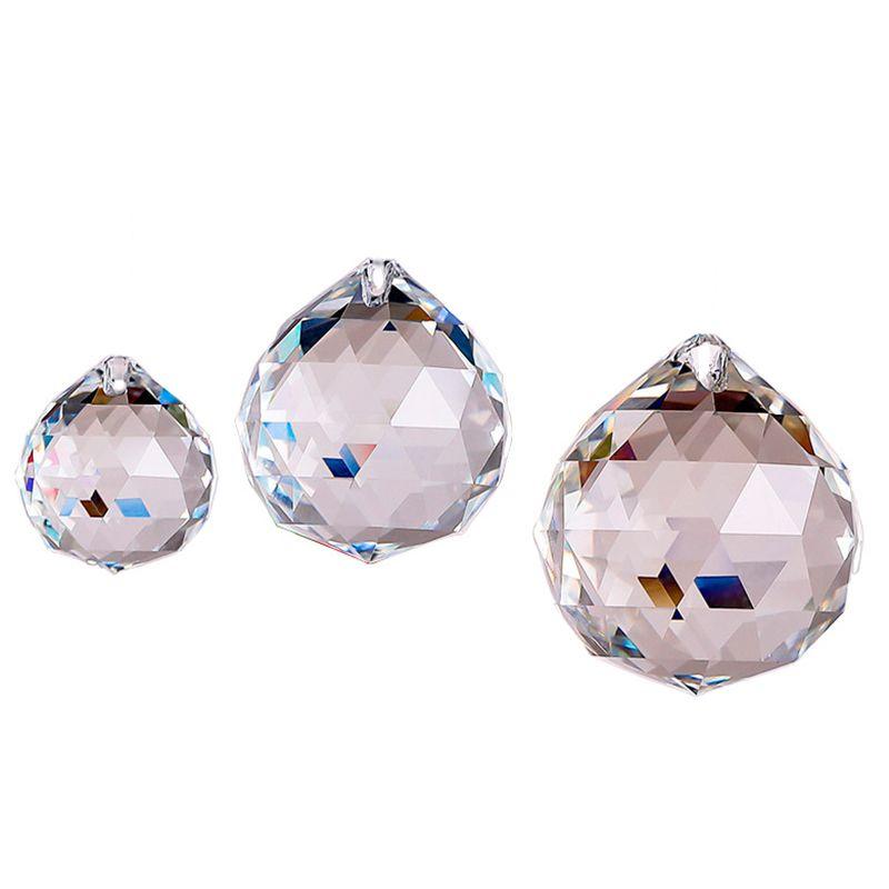 Shui Hanging Feng Crystal Ball Clear Faceted Sphere Sun Catcher Prism Rainbow