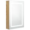 VidaXL LED Mirrored Bathroom Cabinet Oak 50x13x70 Cm 326492