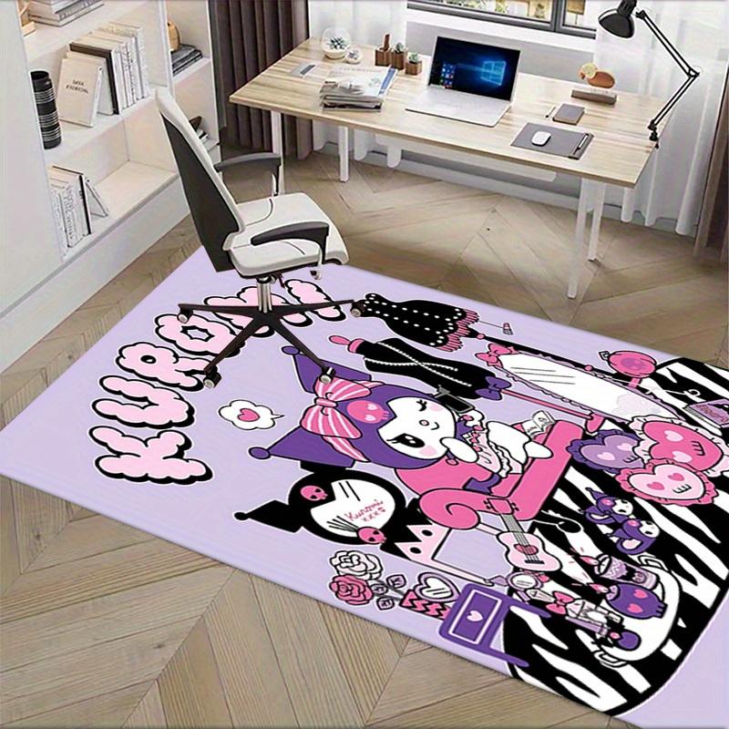 Office Rug Kuromi, Cute Anti-Slip Rug, Machine Washable for Living Room, Bedroom, Office, Multiple Sizes, Bedroom Mat, Decorative Mat, Durable Mat, Li